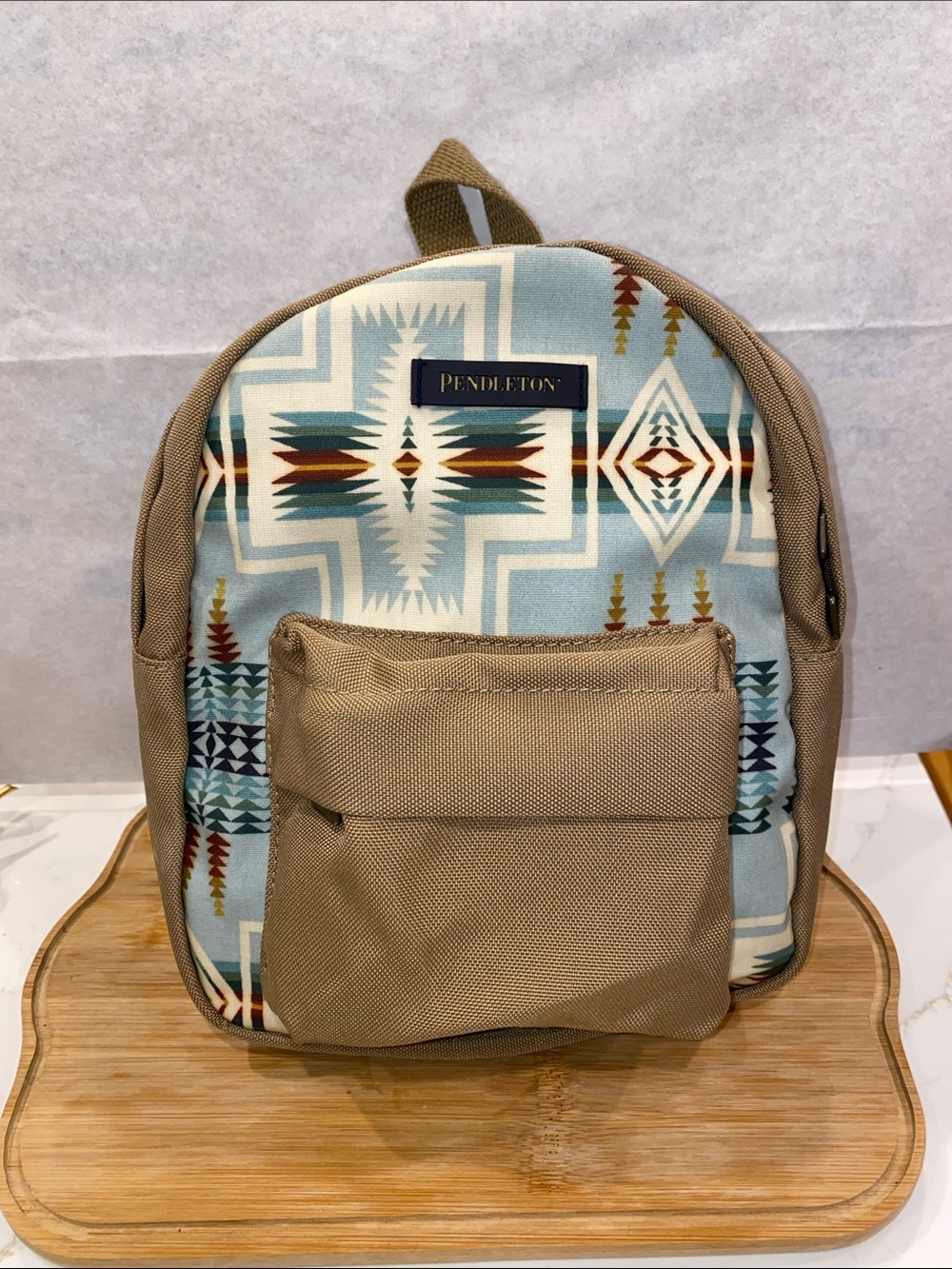 Pendleton Mini Backpack Canopy Canvas Harding Aqua Tribal Aztec Western New